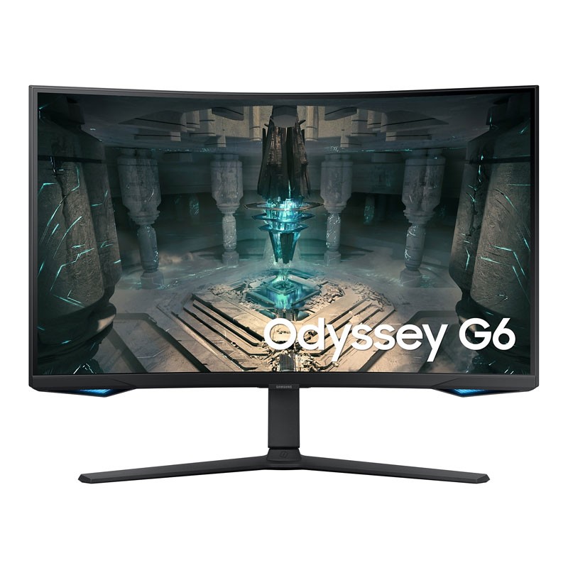 Samsung Odyssey G6, 32 Inch QHD 240Hz Refresh Rate Curved HDR Display, Eye Saver Mode, Flicker Free, Game Mode, Adaptive Picture, Speaker With Adaptive Sound, Remote Access, Gaming Monitor With FreeSync, LS32BG650EMXUE