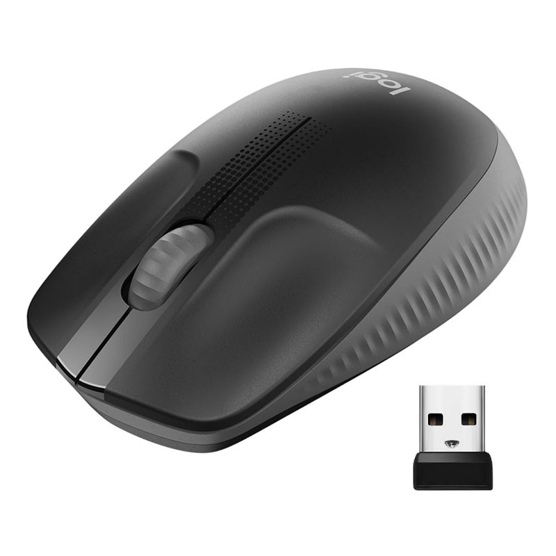 Logitech M187, 2.4 GHz Wireless Connection, 1000 Dpi, Full Size Ambidextrous Curve Design, Wireless Mouse, Black