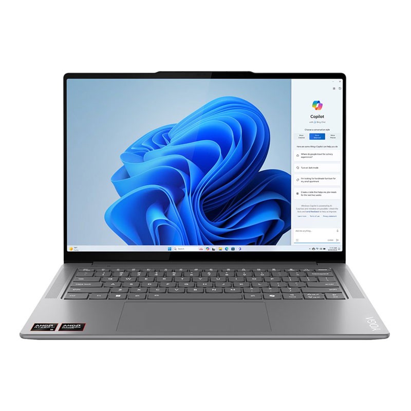 Lenovo Yoga Pro 7 14ASP9, 83HN001PAX, AMD Ryzen AI 9 365, 32GB RAM, 1TB SSD, 14.5 Inch 2.8K OLED 120Hz Display, Dolby Vision, FHD Camera, Windows 11 Home, Luna Grey, Laptop