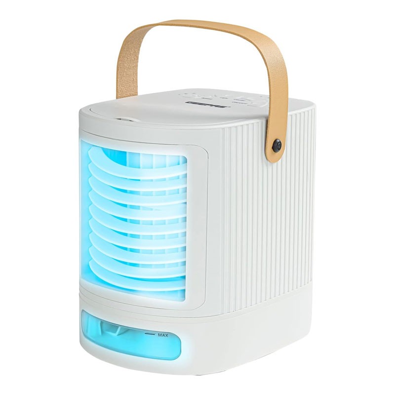 Geepas, 4 In 1 Personal Mobile Mini Air Conditioner, Fan, Humidifier With Multicolour LED Lights, 3 Speed Air Cooling Fan With USB, Desktop Cooling Fan, Portable Air Cooler, GAC16018UK