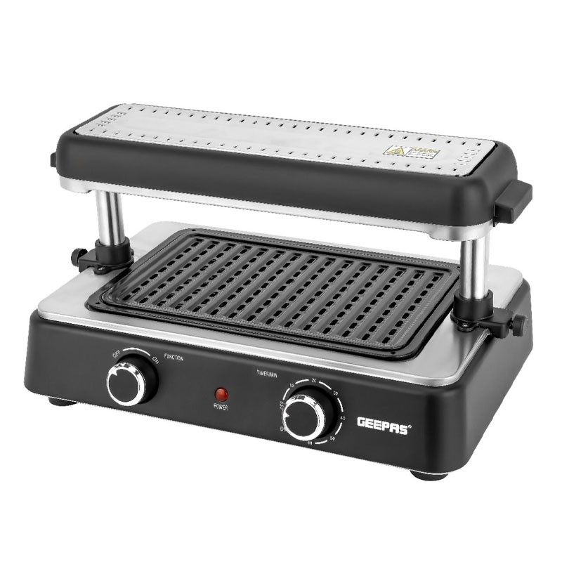 Geepas, Drip Tray For Easy Cleaning, Thermostat Control, Fast Indoor Grill, GBG63060