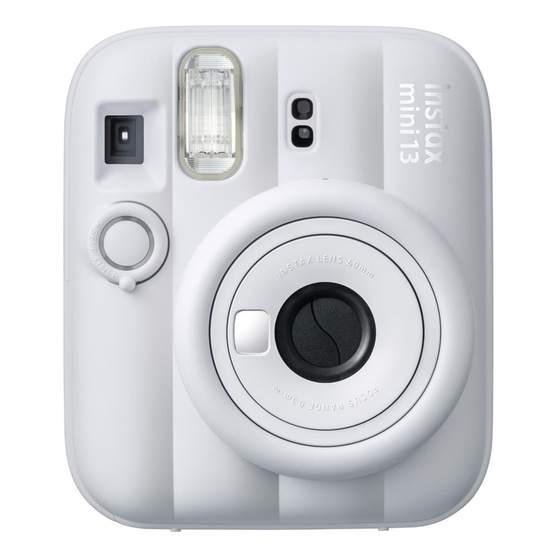 Fujifilm Instax Mini 13 Instant Camera, Automatic Flash, Instant 62x46mm Prints, Clay White