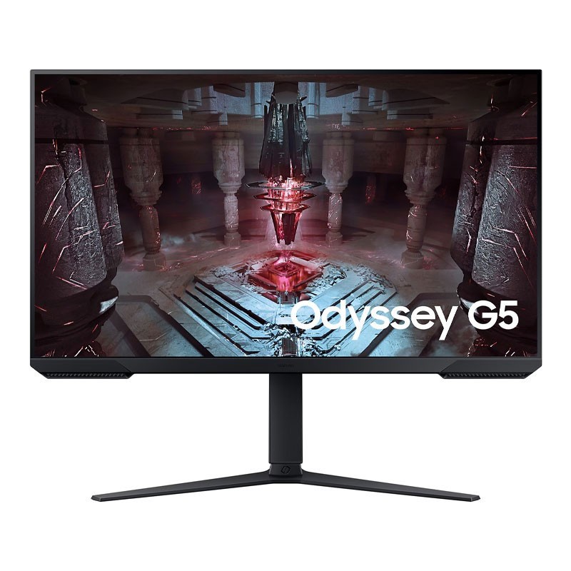Samsung Odyssey G5 G51C, 27 Inch QHD 165Hz Refresh Rate Flat Display, HDR10, Flicker Free, Eye Saver Mode, Game Mode, Gaming Monitor With AMD FreeSync Premium, LS27CG510EMXUE