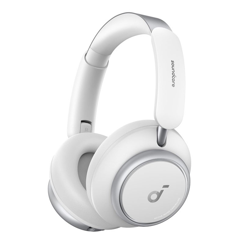 Anker Soundcore Space Q45, Adaptive Noise Cancelling, Ultra Long 50H Playtime, App Control, High Resolution Sound, Dual Connection Wireless Bluetooth On Ear Headphone, White, A3040021