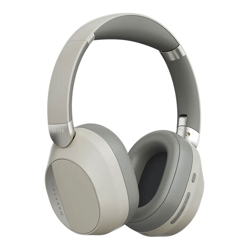 Goui Maestro Elite, Ultra Soft Ear Cushions, Elegant Shape, Better Audio Clarity,  Wireless Bluetooth Headset, Cream