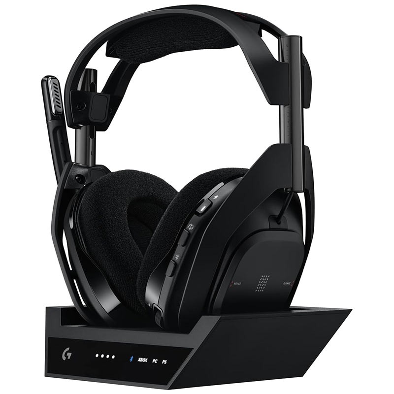 Logitech Astro A50 X, 24 Hours Playtime, Dolby Atmos, Lightspeed Bluetooth Wireless Gaming Headset With Base Station For Xbox PlayStation PC And Mac, Black