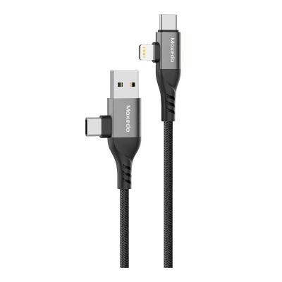 Moxedo 4 In 1 Charging Cable PD 3.0 60W 100cm Nylon Braided Cable Multi Functional Fast Charging Cable, Compatible With All Type C Device And Lightning Device, MX-NC079