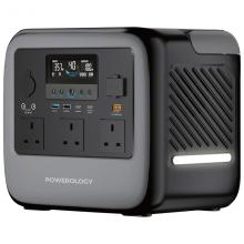 Powerology Pater 3 Portable Power Station 1200W, Gray , PWGC1200GY03