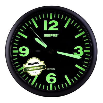 Geepas, Silent Non Ticking, Arabic Numeral Clock, Round Decorative Wall Clock, 3D Silver Dial Wall Clock, GWC481403