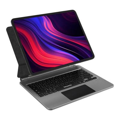 Moxedo Magic WireleMoxedo Magic Wireless Keyboard With Smart Multi Touch Trackpad USB C Charging Port RGB Backlight With Leather Back Case Compatible For iPad 13 Pro 2024, ‎KB011-13PR03