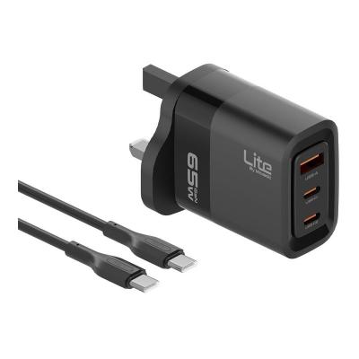 Moxedo Lite 65W GaN Charger Dual USB C Port And 1 USB A Port Fast Charging PD 3.0 With USB C To USB C 1.2 Meter Cable03
