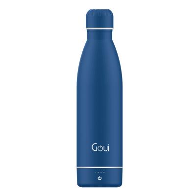 Goui Loch, Hot And Cold Thermal Insulation Bottle, 420ml Capacity, Double Insulated Stainless Steel Water Bottle With Built In 6000mAh Power Bank And 5W Wireless Charger, Blue03
