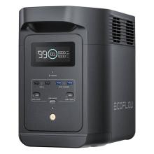 EcoFlow Delta 2 EF980, E980 Portable Power Station, 500W Rated Power, 980Wh Capacity, 13 Output Ports, 30 ms AutoSwitch, LiFePO4 Battery, WiFi and Bluetooth Connectivity, Black,  EF980