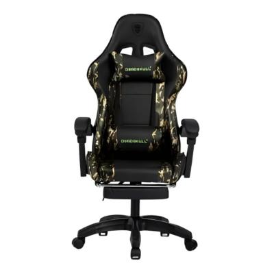 Deadskull, Computer Chair, Gaming Chair With Footrest And Headrest, Black And Green Camo