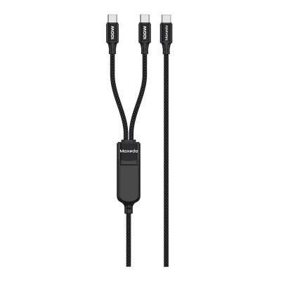 Moxedo 2 In 1 Charging Cable 100W PD Fast Charging PD 3.0 USB C To 2 USB C, 1.5 Meters Braded Nylon Fast Charging Cable, MX-NC080