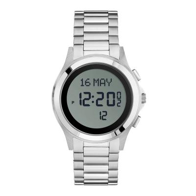Alfajr, Water Resistant 39 mm Silver Steel Classic Digital Dial Watch WR-0203