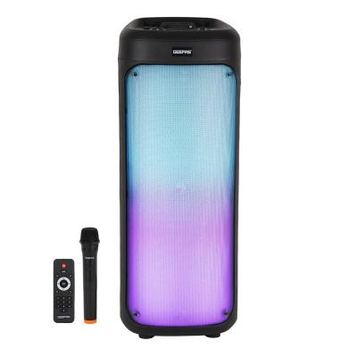 Geepas, RGB Light, USB Input, TF, TWS, FM Radio, VHF Microphone, Bluetooth, 30000W PMPO Speakers Unit, Rechargeable Portable Speaker With Remote Control, GMS11194