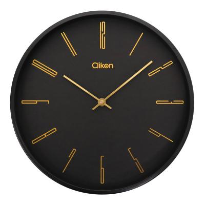 Clikon 12 Inch Round Wall Clock With Metal Frame, CK112203