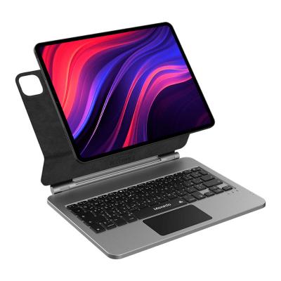 Moxedo Magic Wireless Keyboard with Smart Multi Touch Trackpad USB C Charging Port RGB Backlight With Leather Back Case Compatible For iPad 10.9 2024 And iPad 11 Pro, ‎MX-KB011-102403