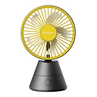 Moxedo Mini Portable Fan Desktop 5 Blade 3 Speed USB Rechargeable Battery With Fragrance Pad, Black, MX-DF01403