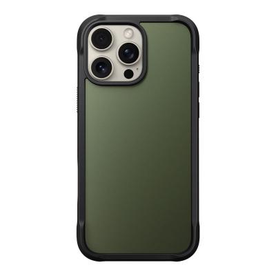 Nomad Rugged Case, 15ft Drop Protection, MagSafe And Wireless Charging Compatible, Anodized Aluminum Buttons, Protective Phone Case For iPhone 16 Pro, Forest